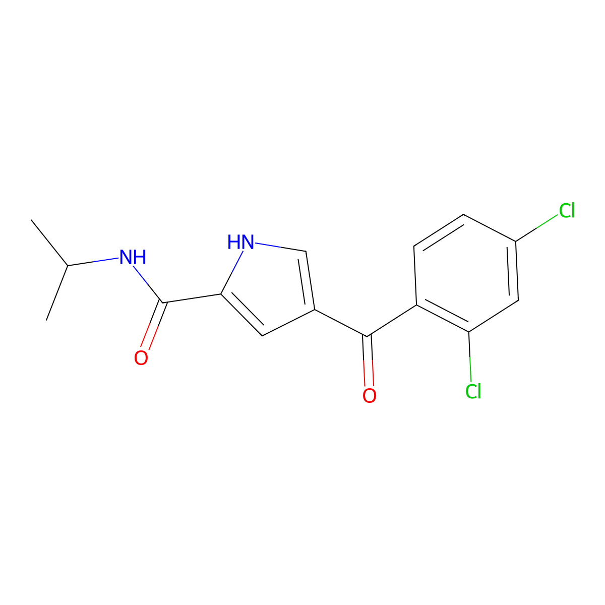 4-(2,4-dichlorobenzoyl)-N-propan-2-yl-1H-pyrrole-2-carboxamide molecular structure, CAS 338977-10-9