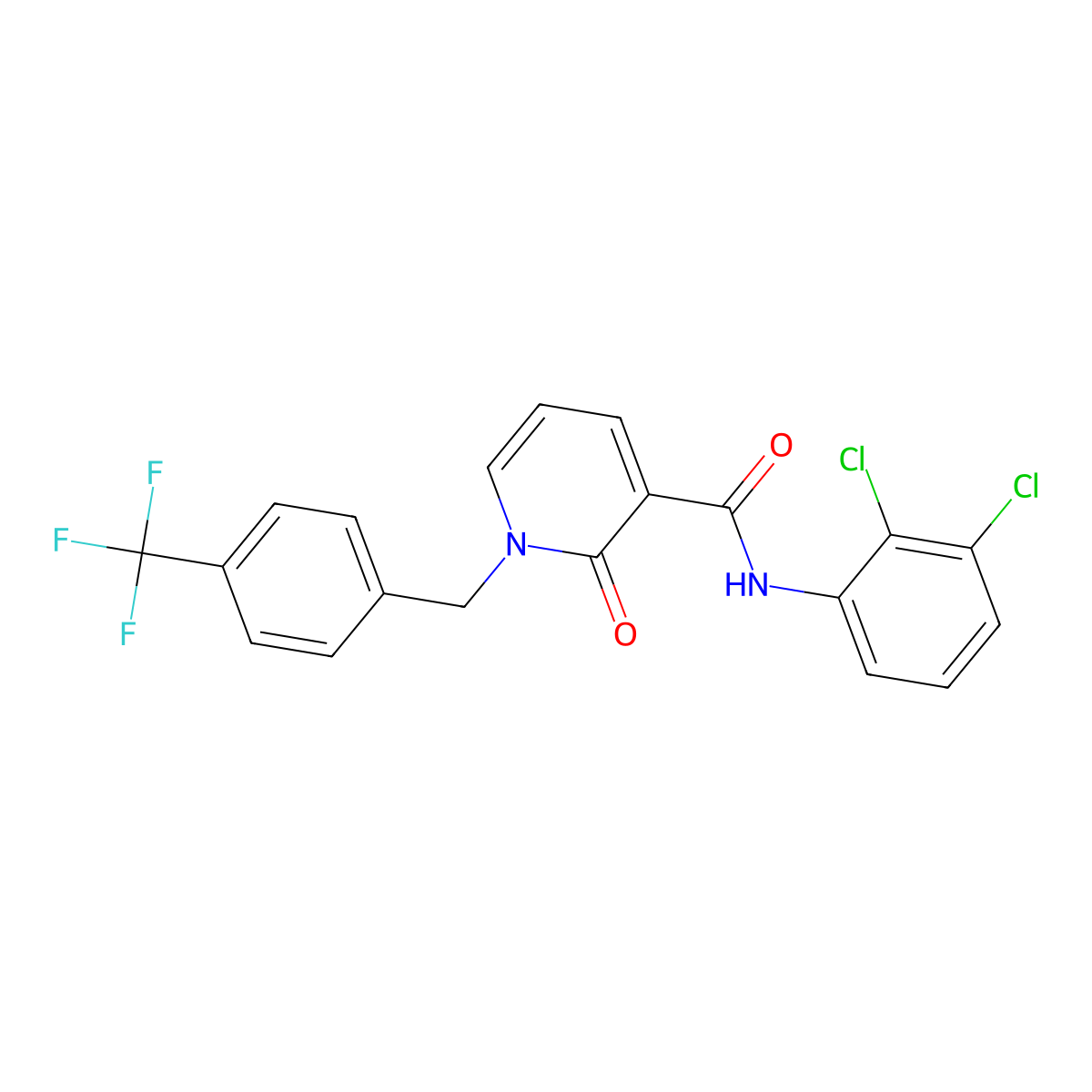 N-(2,3-dichlorophenyl)-2-oxo-1-[[4-(trifluoromethyl)phenyl]methyl]pyridine-3-carboxamide molecular structure, CAS 338977-45-0