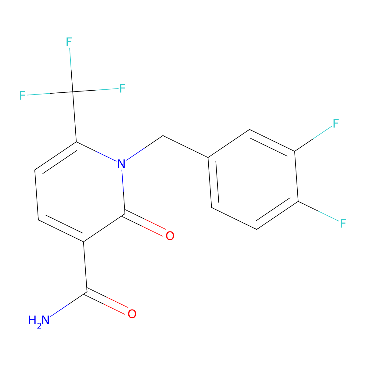 1-(3,4-Difluorobenzyl)-2-oxo-6-(trifluoromethyl)-1,2-dihydro-3-pyridinecarboxamide molecular structure, CAS 338977-73-4