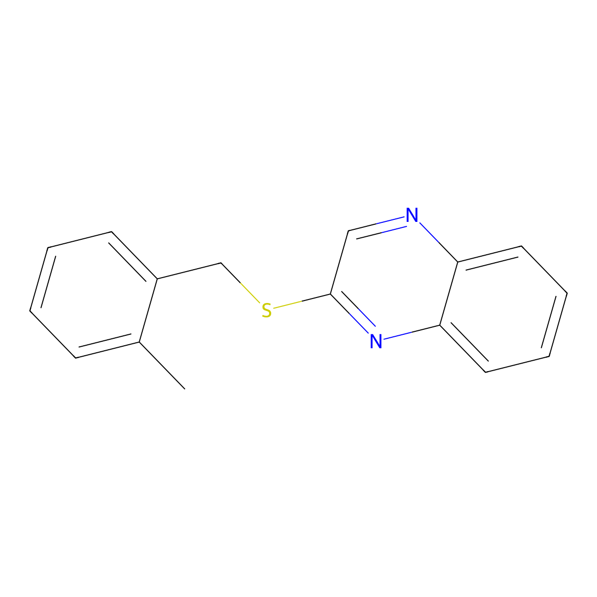 2-[(2-Methylbenzyl)sulfanyl]quinoxaline molecular structure, CAS 338977-85-8