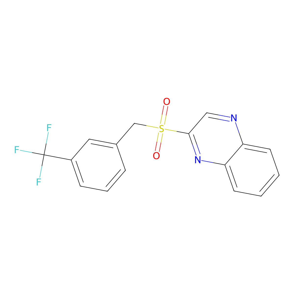 2-{[3-(Trifluoromethyl)benzyl]sulfonyl}quinoxaline molecular structure, CAS 338977-88-1