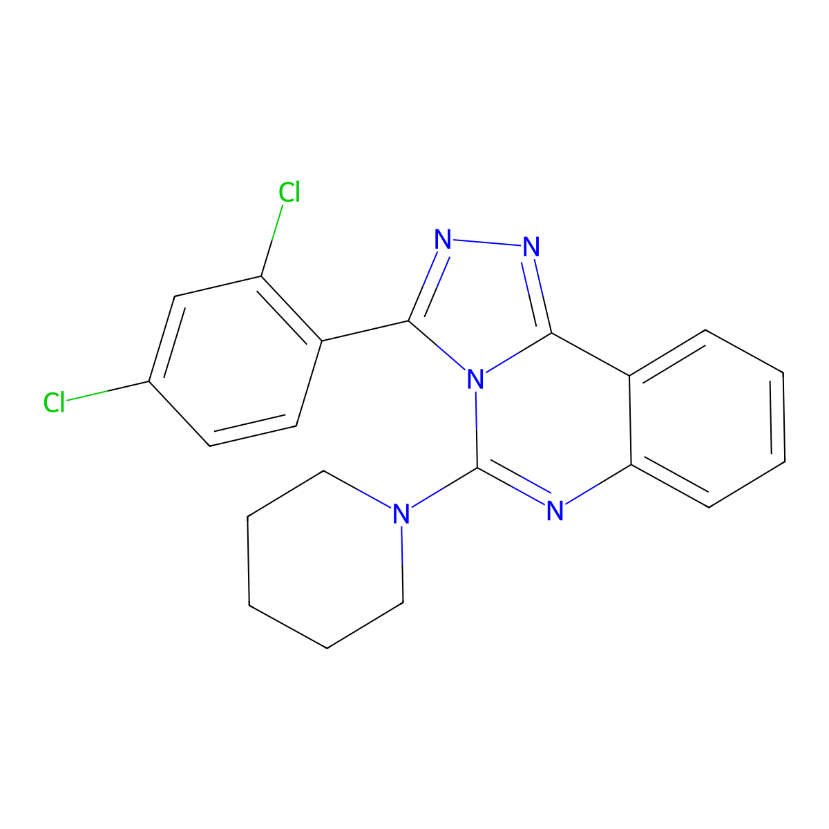 3-(2,4-Dichlorophenyl)-5-piperidino[1,2,4]triazolo[4,3-c]quinazoline molecular structure, CAS 338977-92-7