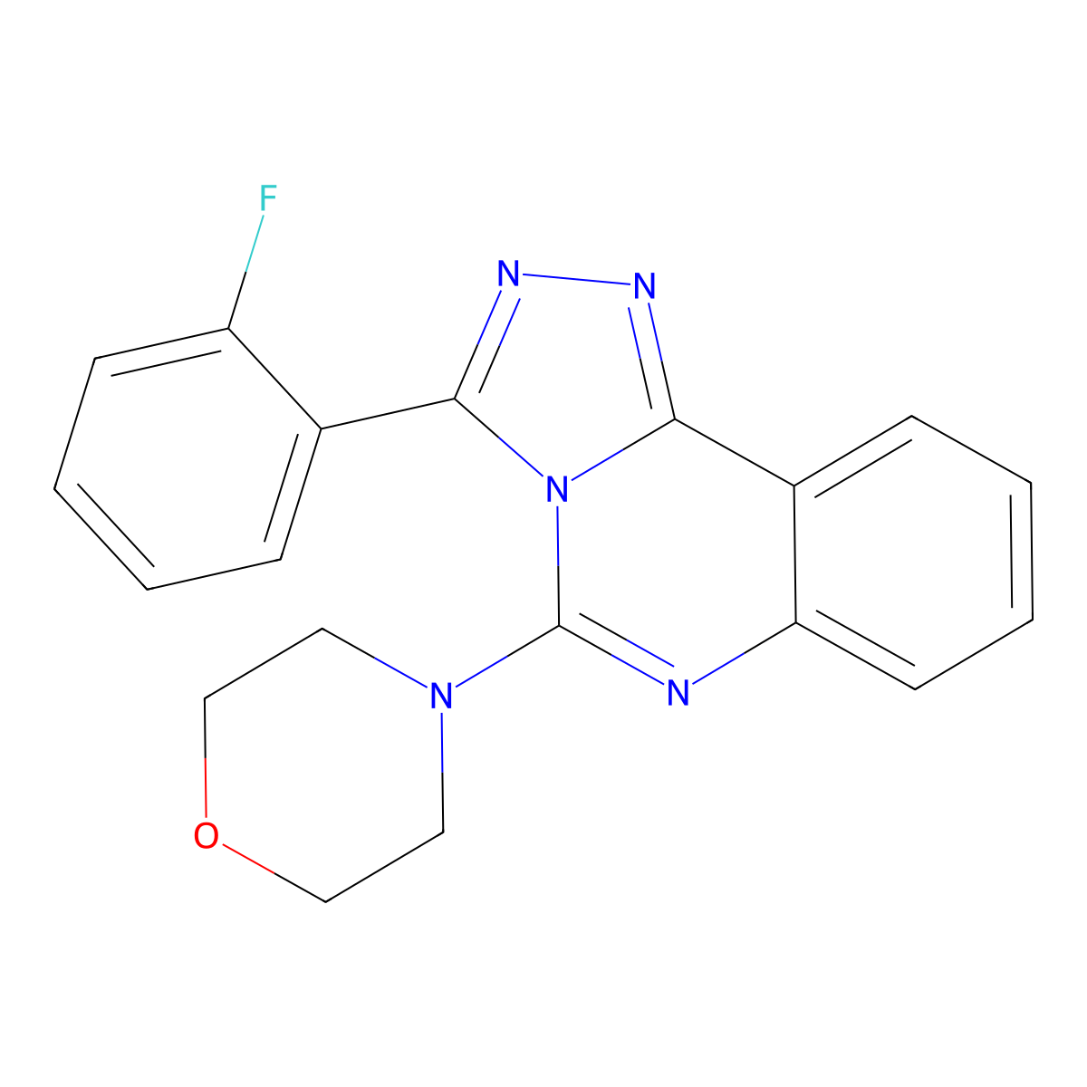 4-[3-(2-Fluorophenyl)-[1,2,4]triazolo[4,3-c]quinazolin-5-yl]morpholine molecular structure, CAS 338977-94-9