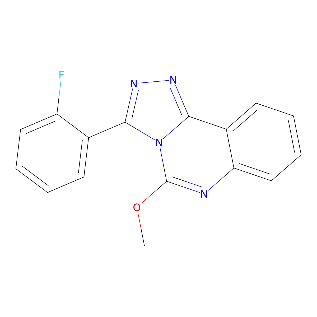 3-(2-Fluorophenyl)-5-methoxy-[1,2,4]triazolo[4,3-c]quinazoline molecular structure, CAS 338978-00-0