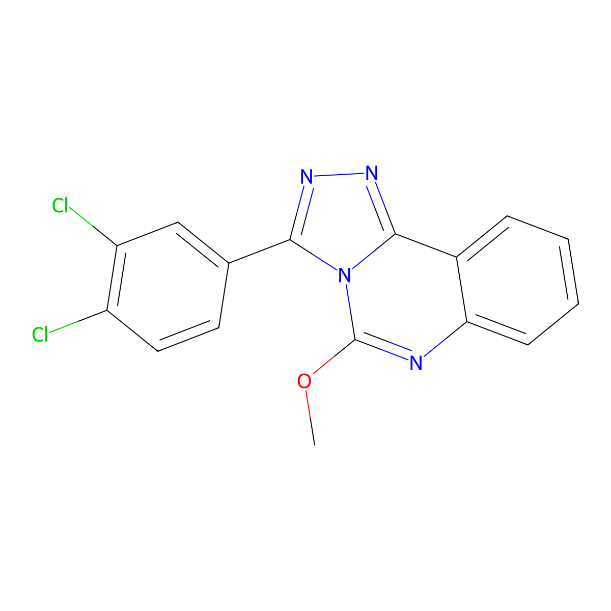 3-(3,4-Dichlorophenyl)-5-methoxy-[1,2,4]triazolo[4,3-c]quinazoline molecular structure, CAS 338978-01-1