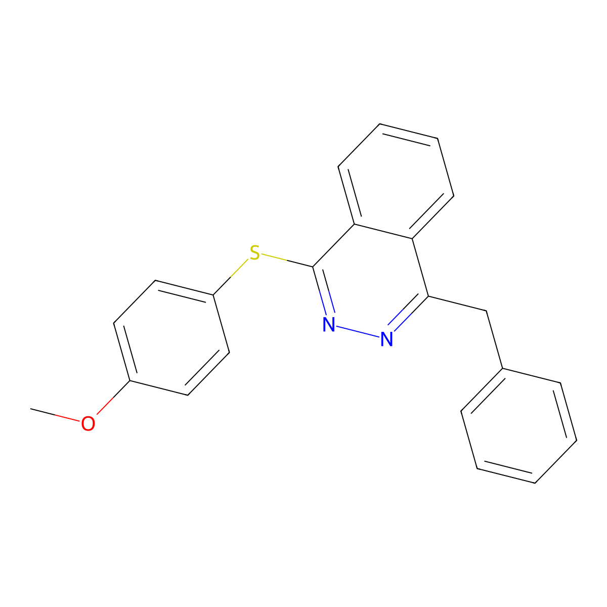 4-[(4-Benzyl-1-phthalazinyl)sulfanyl]phenyl methyl ether molecular structure, CAS 338978-21-5