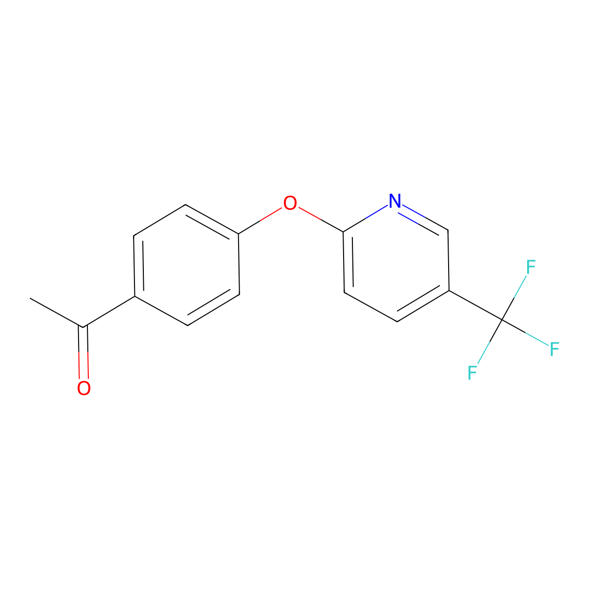 1-(4-{[5-(Trifluoromethyl)pyridin-2-yl]oxy}phenyl)ethanone molecular structure, CAS 338978-29-3