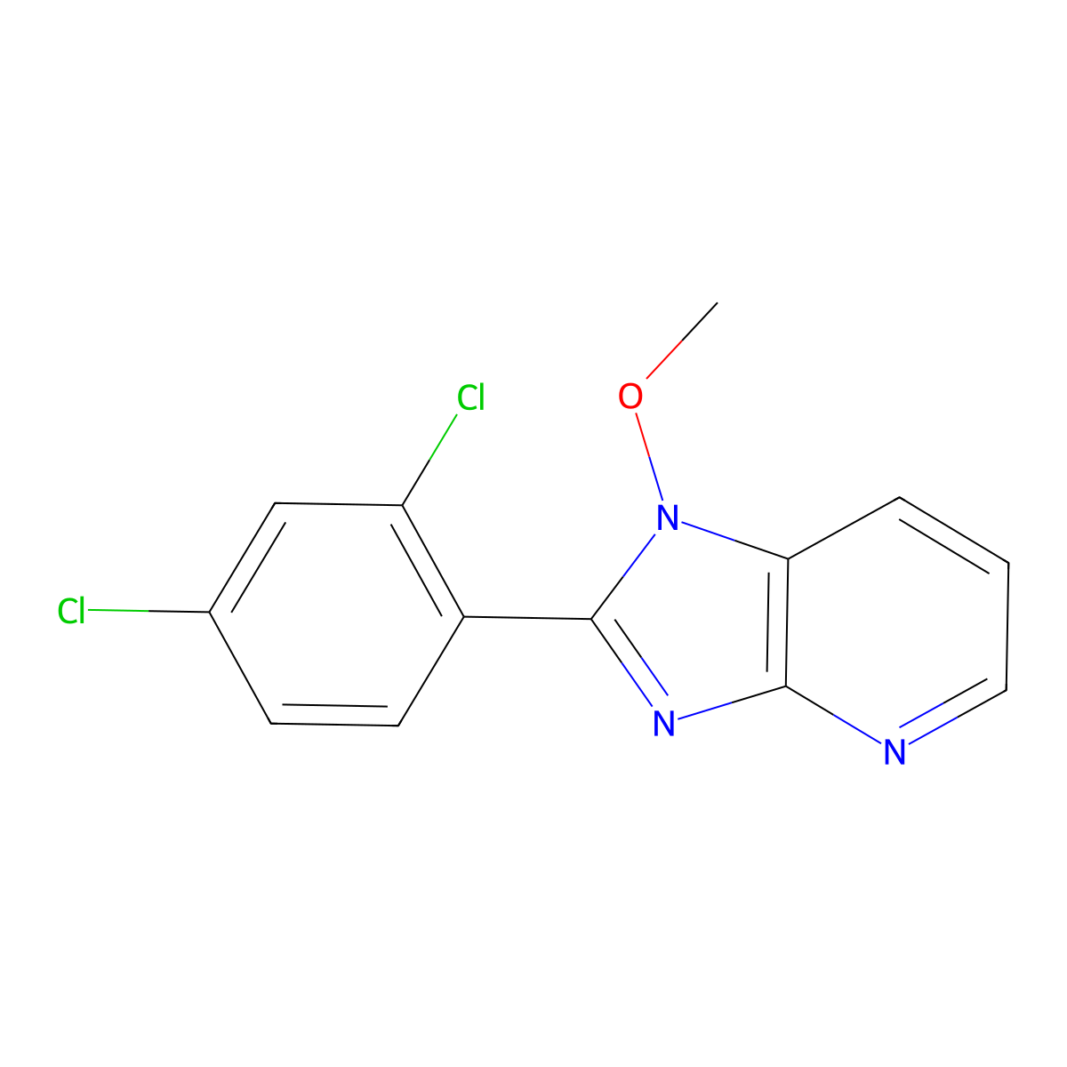 2-(2,4-dichlorophenyl)-1-methoxy-1H-imidazo[4,5-b]pyridine molecular structure, CAS 338978-54-4