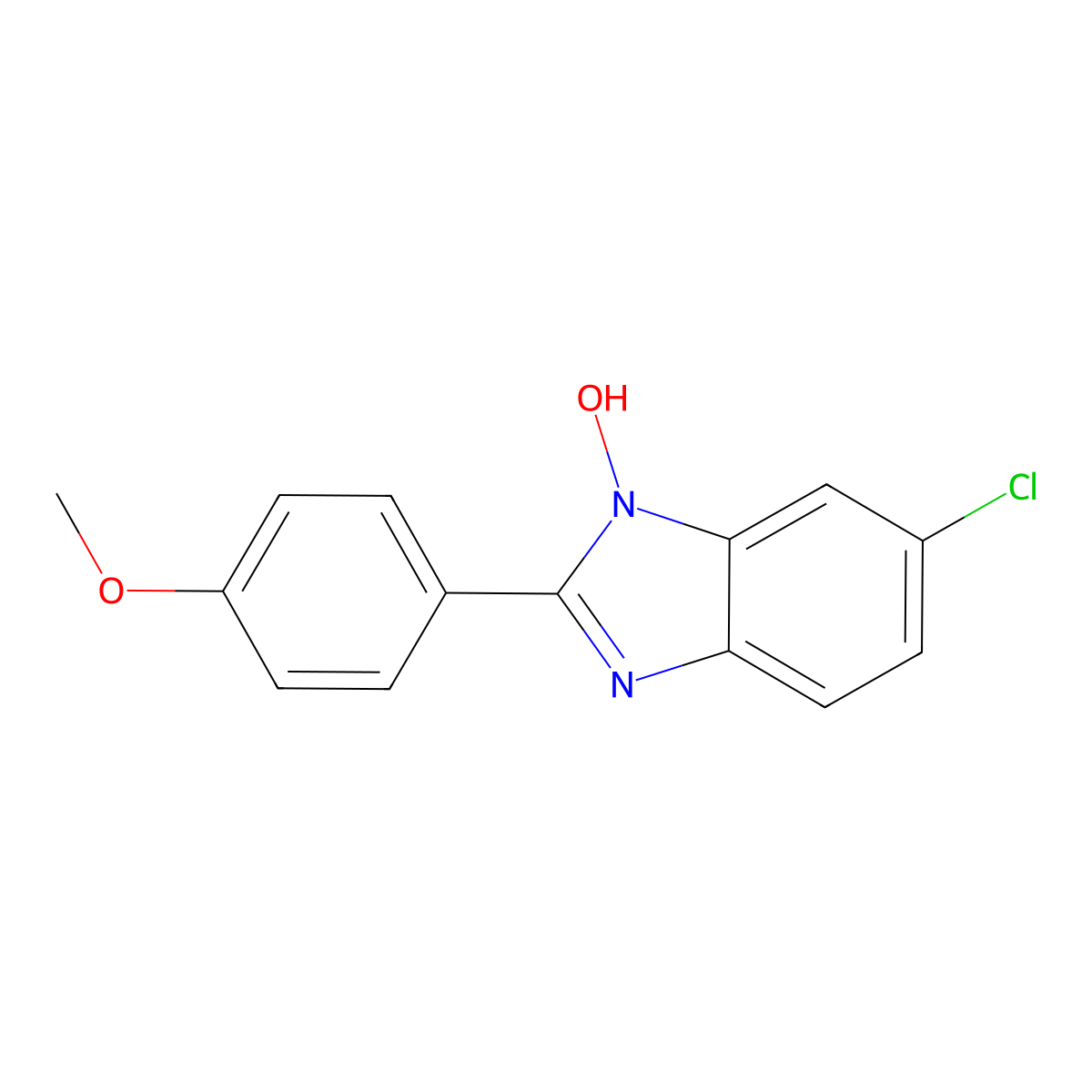 6-chloro-2-(4-methoxyphenyl)-1H-1,3-benzimidazol-1-ol molecular structure, CAS 338978-96-4