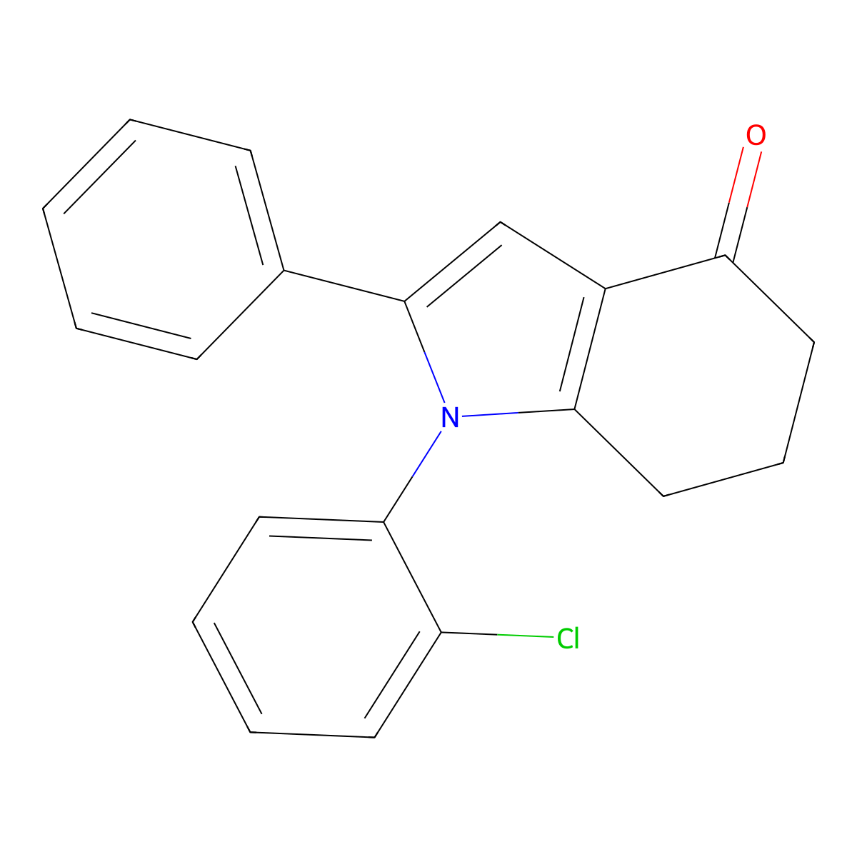 1-(2-chlorophenyl)-2-phenyl-1,5,6,7-tetrahydro-4H-indol-4-one molecular structure, CAS 338979-06-9