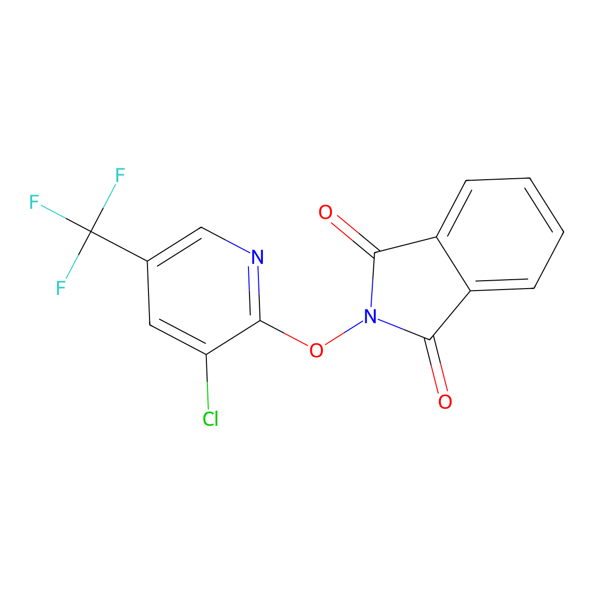 2-[3-Chloro-5-(trifluoromethyl)pyridin-2-yl]oxyisoindole-1,3-dione molecular structure, CAS 338979-23-0