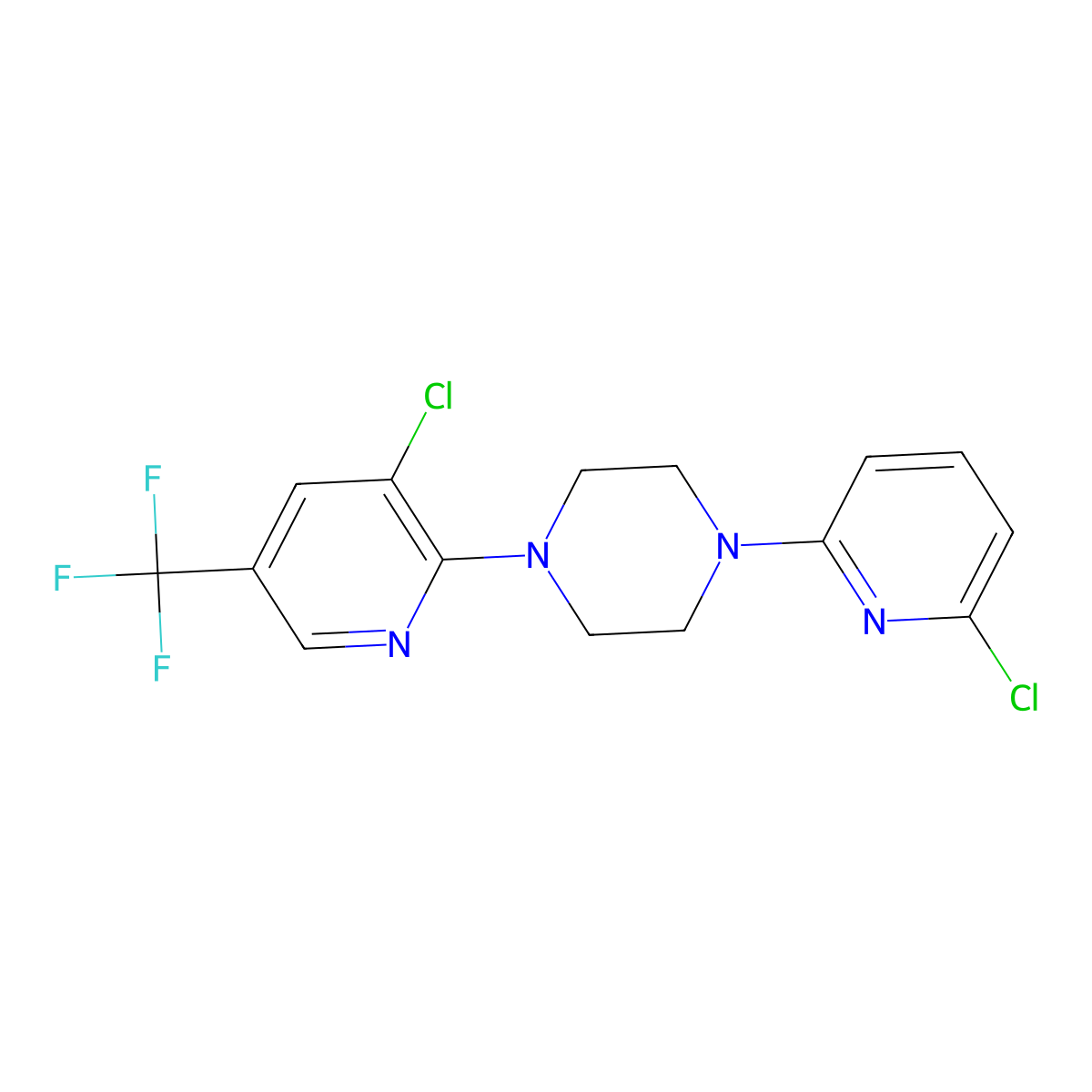 1-(6-Chloro-2-pyridinyl)-4-[3-chloro-5-(trifluoromethyl)-2-pyridinyl]piperazine molecular structure, CAS 338979-26-3