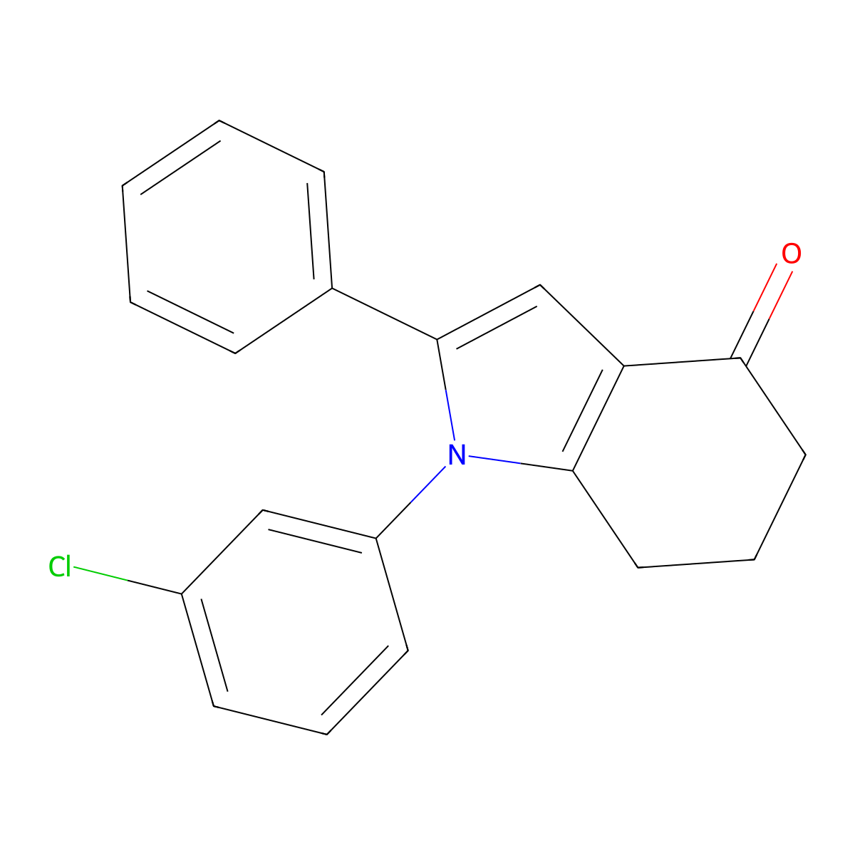 1-(3-chlorophenyl)-2-phenyl-1,5,6,7-tetrahydro-4H-indol-4-one molecular structure, CAS 338979-37-6