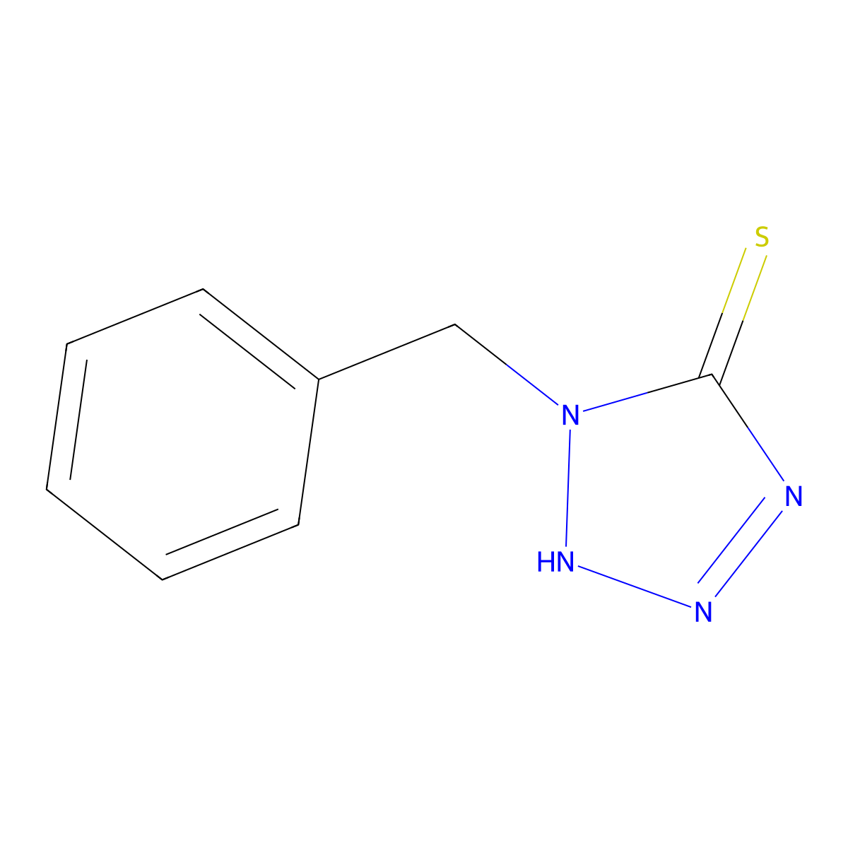 1-Benzyl-1H-tetrazole-5-thiol molecular structure, CAS 33898-72-5