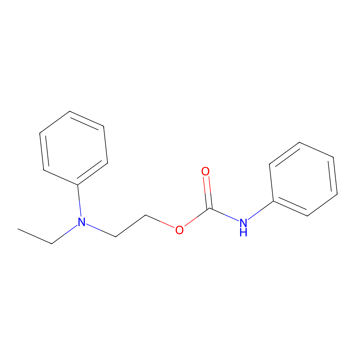 Ethanol, 2-(ethylphenylamino)-, 1-(N-phenylcarbamate) molecular structure, CAS 33898-93-0