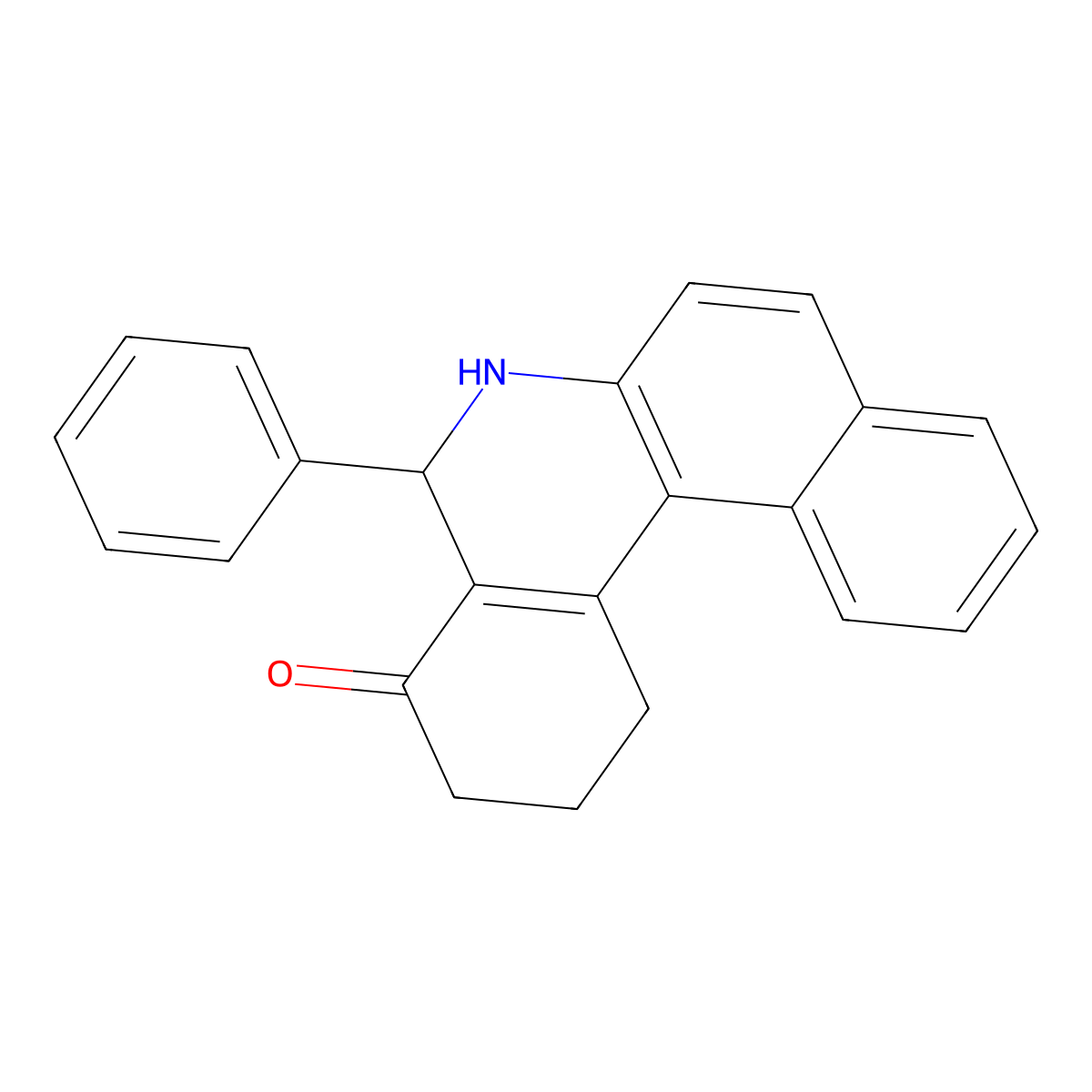 5-phenyl-2,3,5,6-tetrahydrobenzo[a]phenanthridin-4(1H)-one molecular structure, CAS 33898-98-5