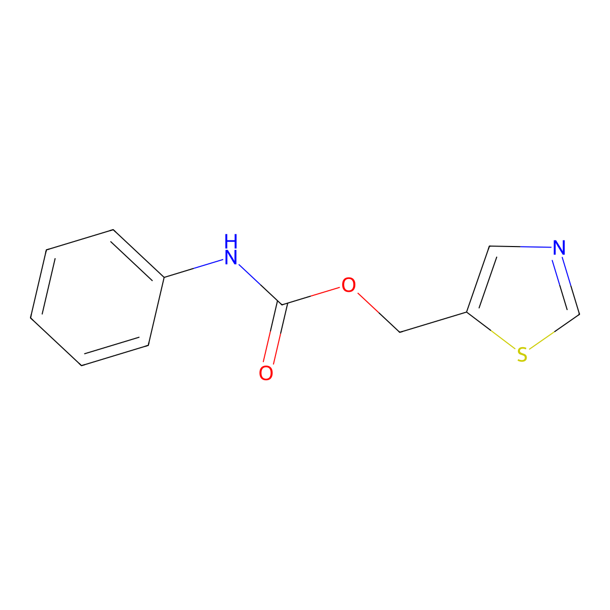 1,3-thiazol-5-ylmethyl N-phenylcarbamate molecular structure, CAS 338981-75-2