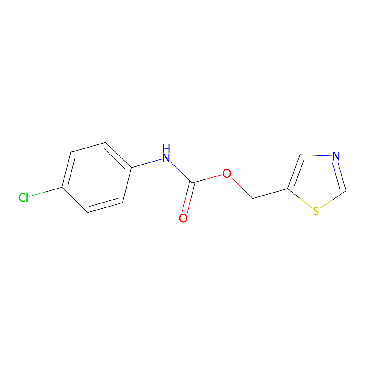 1,3-thiazol-5-ylmethyl N-(4-chlorophenyl)carbamate molecular structure, CAS 338981-77-4