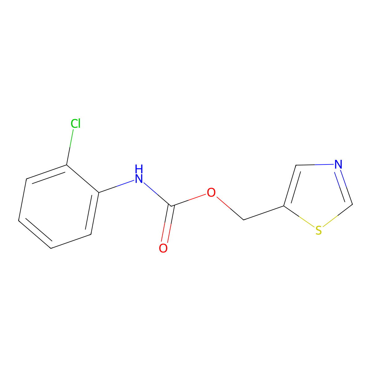 1,3-thiazol-5-ylmethyl N-(2-chlorophenyl)carbamate molecular structure, CAS 338981-78-5