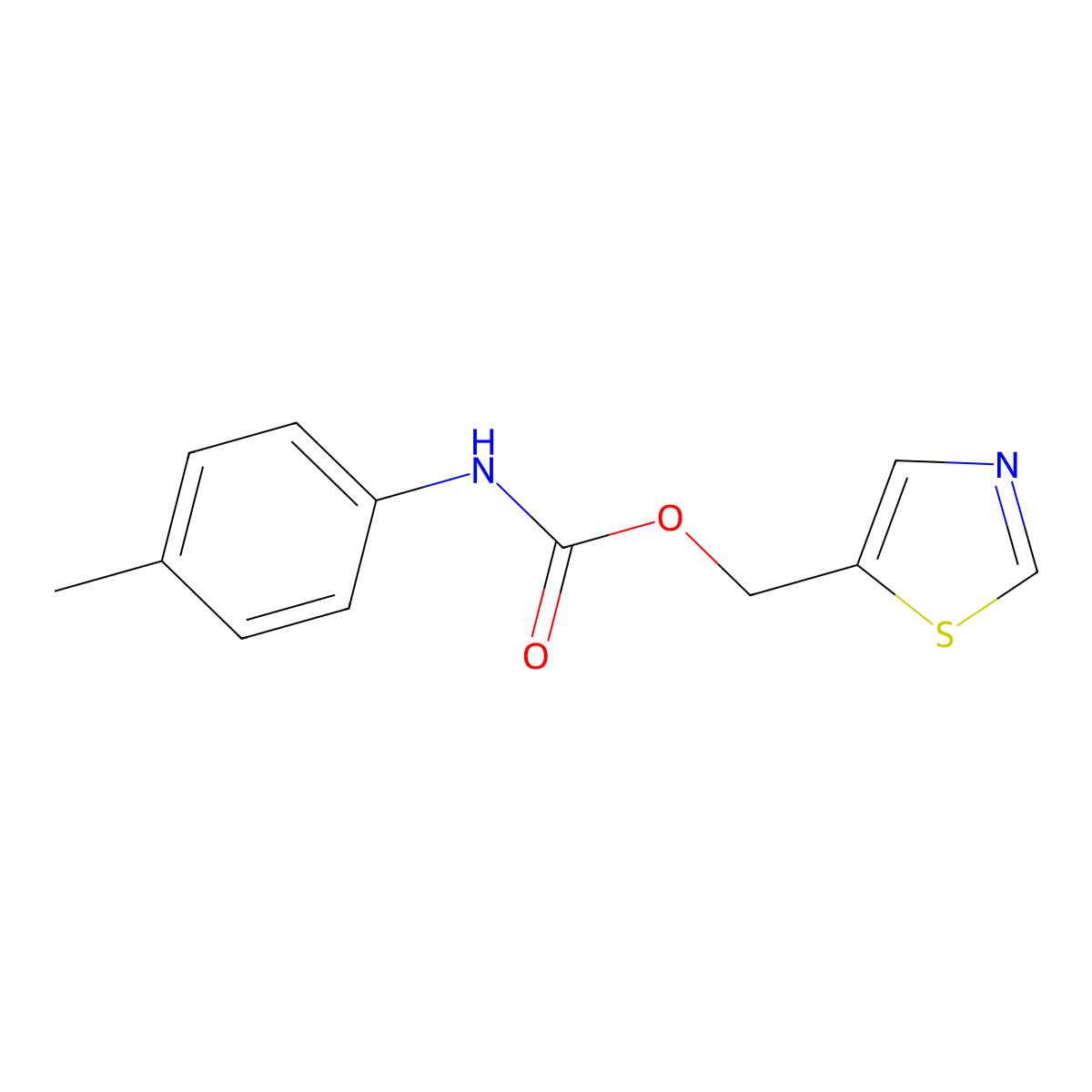 1,3-thiazol-5-ylmethyl N-(4-methylphenyl)carbamate molecular structure, CAS 338981-79-6
