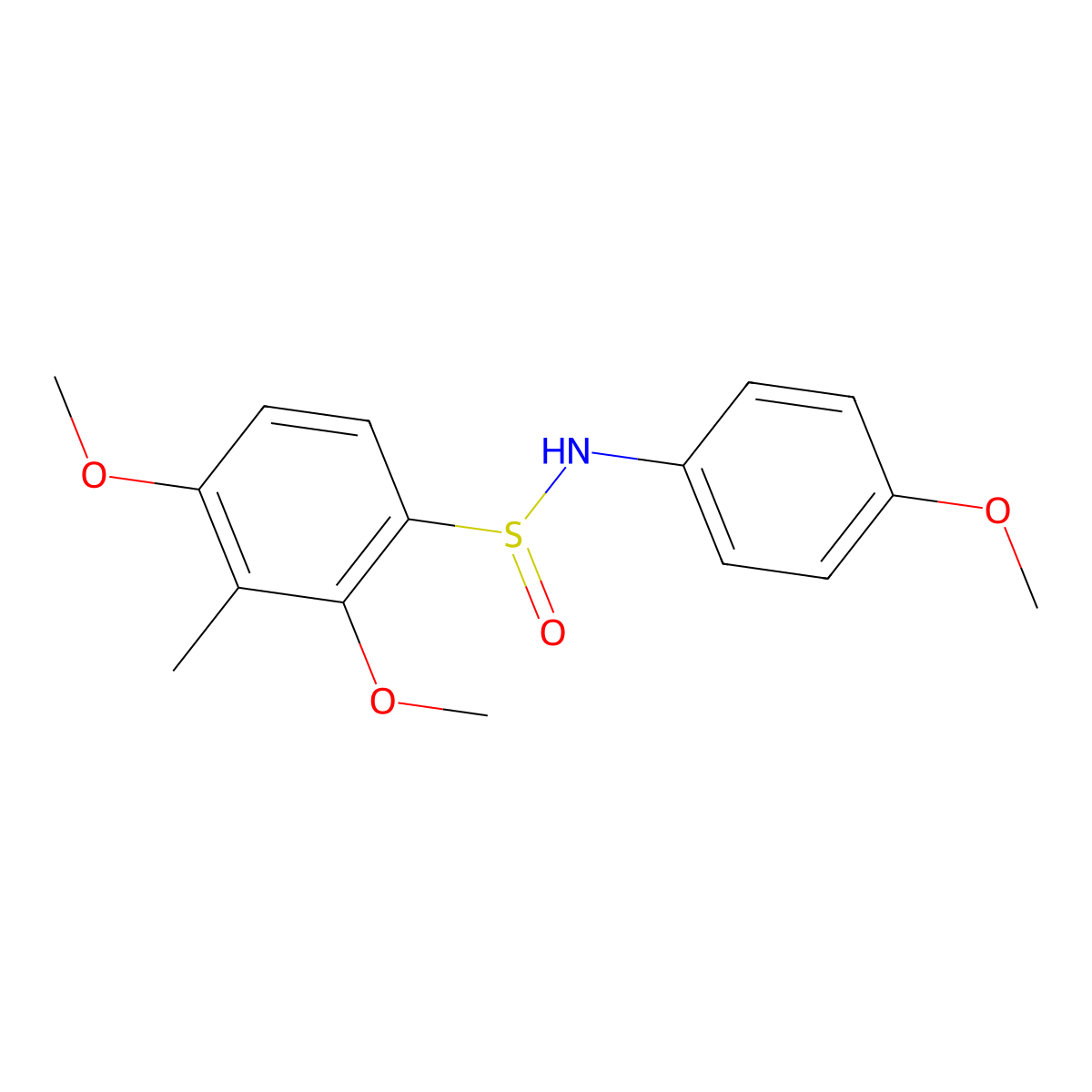 2,4-dimethoxy-N-(4-methoxyphenyl)-3-methylbenzenesulfinamide molecular structure, CAS 338981-82-1