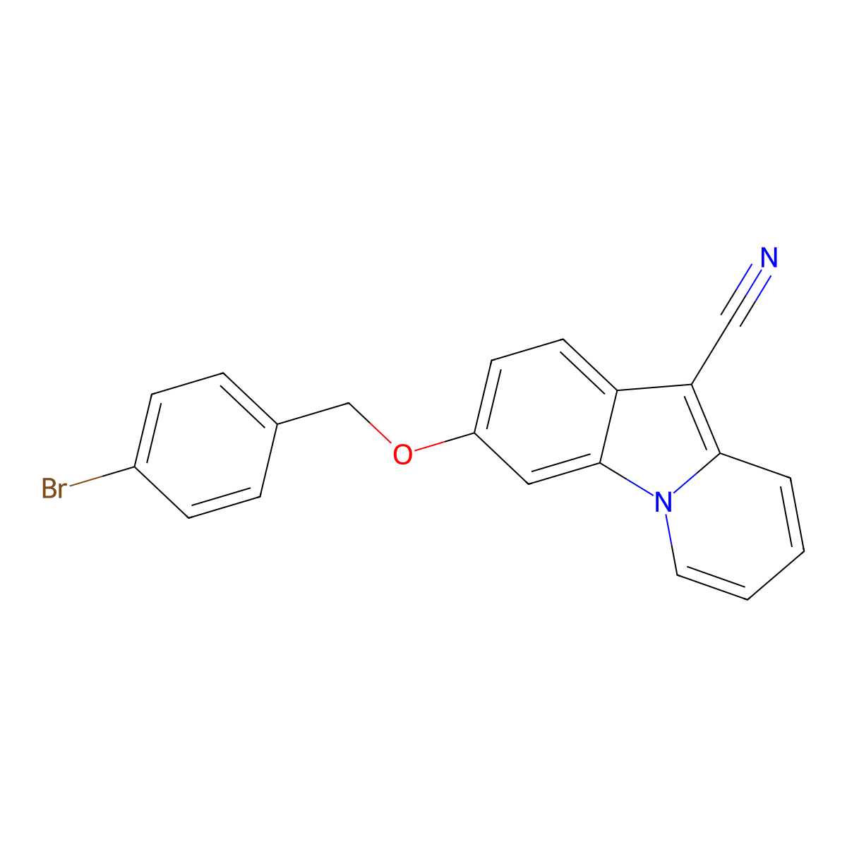 3-[(4-Bromobenzyl)oxy]pyrido[1,2-a]indole-10-carbonitrile molecular structure, CAS 338981-96-7