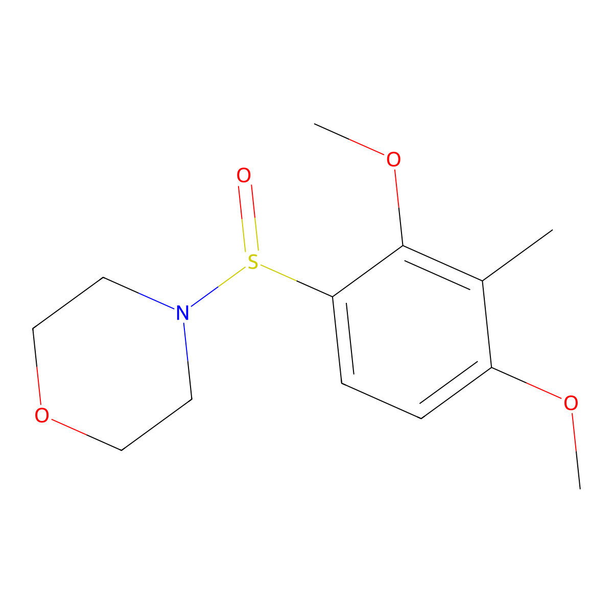 4-[(2,4-Dimethoxy-3-methylphenyl)sulfinyl]morpholine molecular structure, CAS 338981-97-8