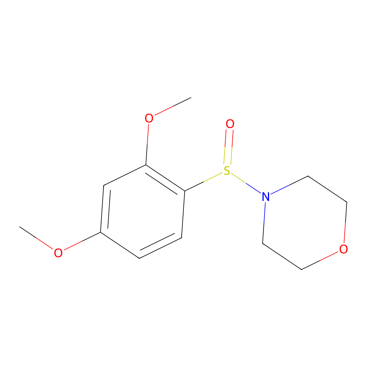 4-(2,4-Dimethoxyphenyl)sulfinylmorpholine molecular structure, CAS 338982-05-1