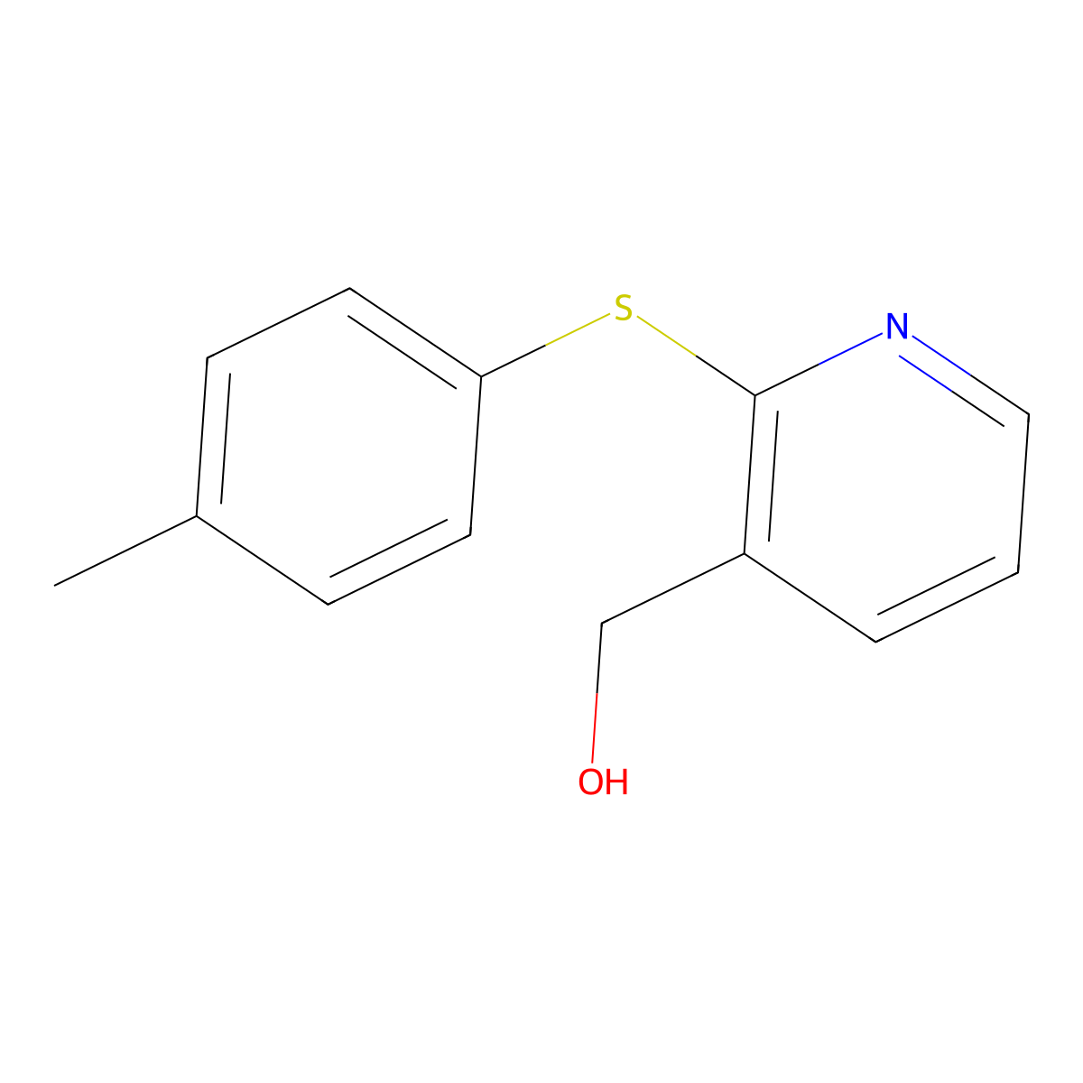 {2-[(4-Methylphenyl)sulfanyl]-3-pyridinyl}methanol molecular structure, CAS 338982-27-7