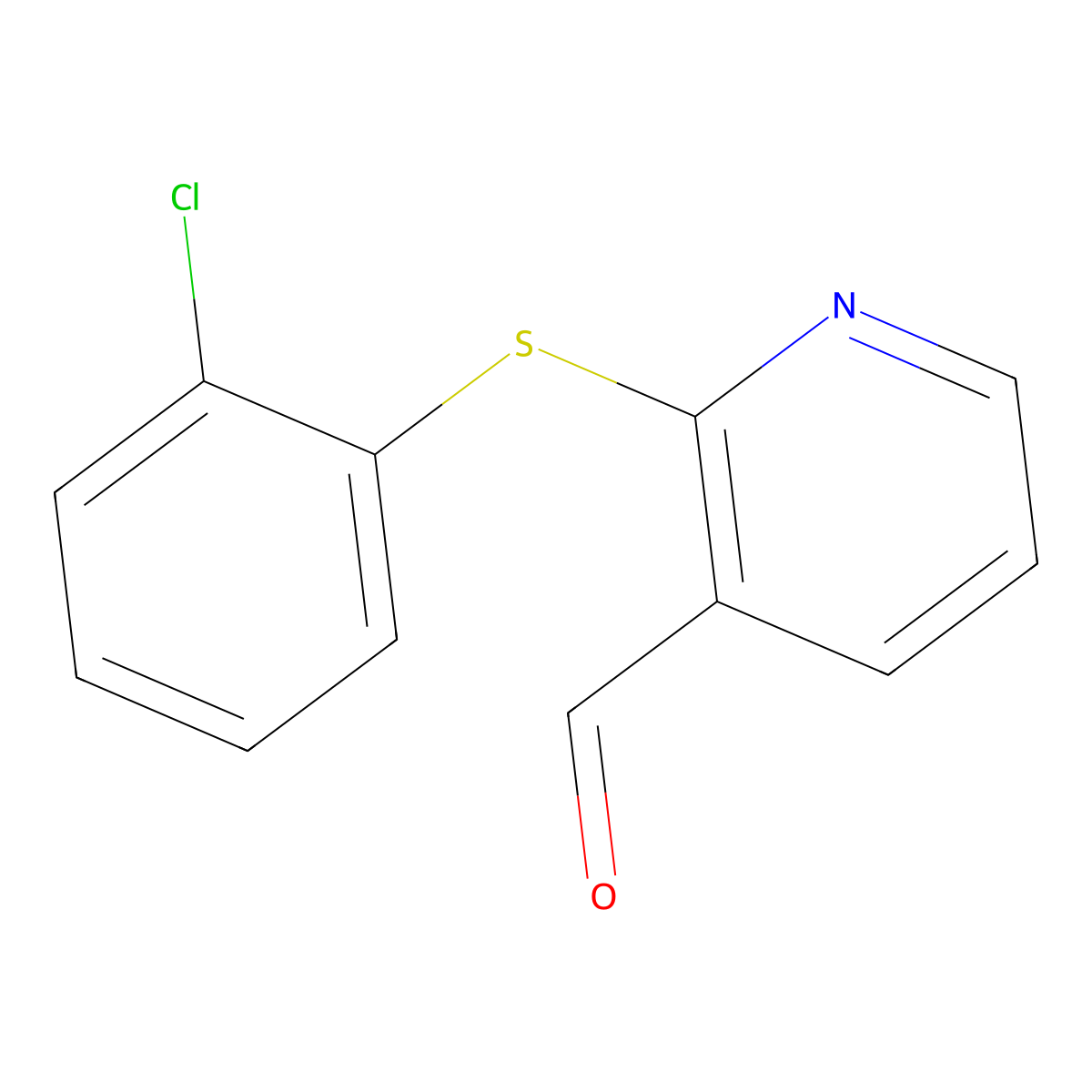 2-[(2-Chlorophenyl)Sulfanyl]Nicotinaldehyde molecular structure, CAS 338982-32-4