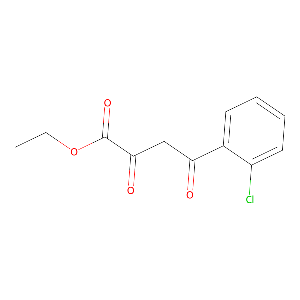 Ethyl 4-(2-chlorophenyl)-2,4-dioxobutanoate molecular structure, CAS 338982-35-7