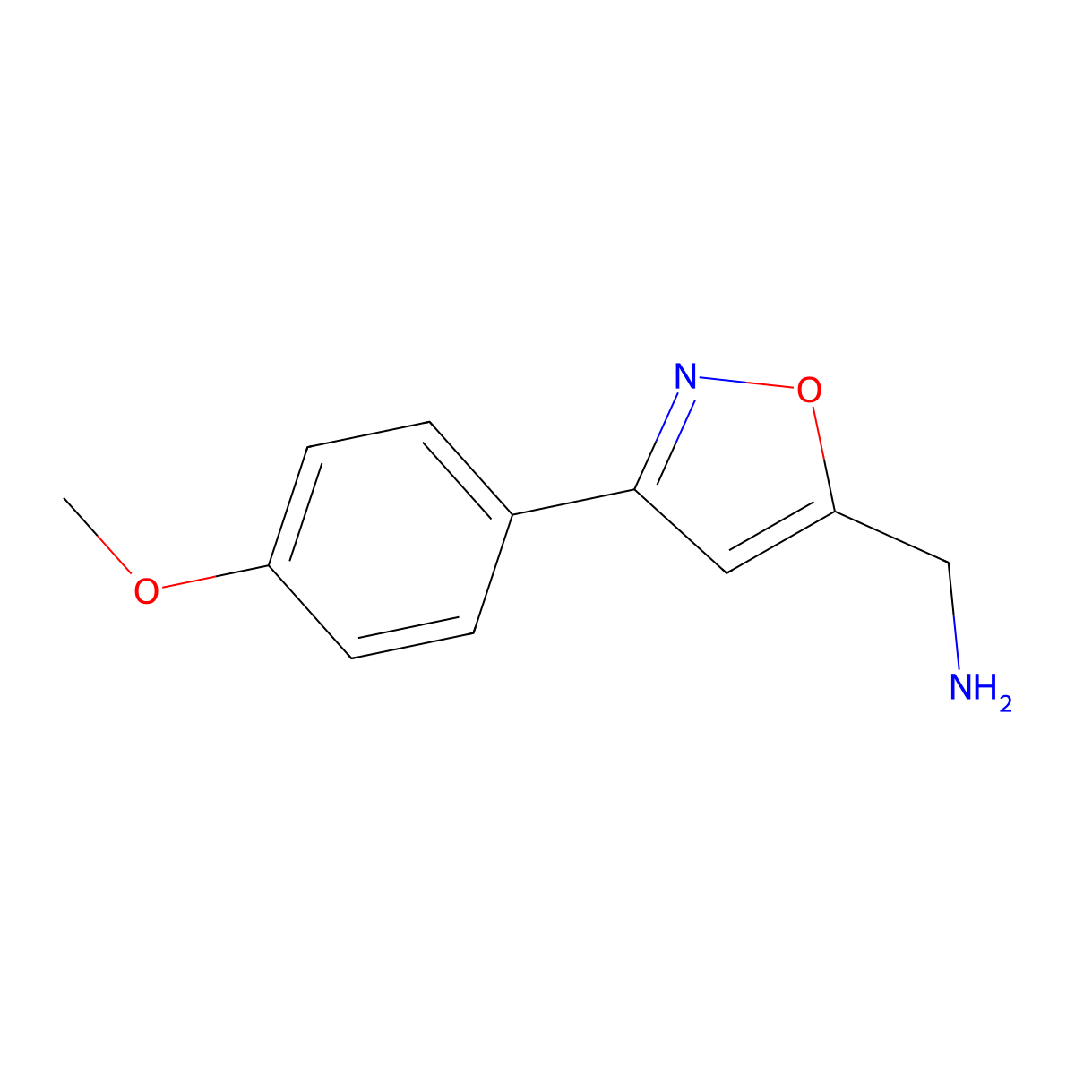 [3-(4-Methoxyphenyl)-1,2-oxazol-5-yl]methanamine molecular structure, CAS 338982-43-7