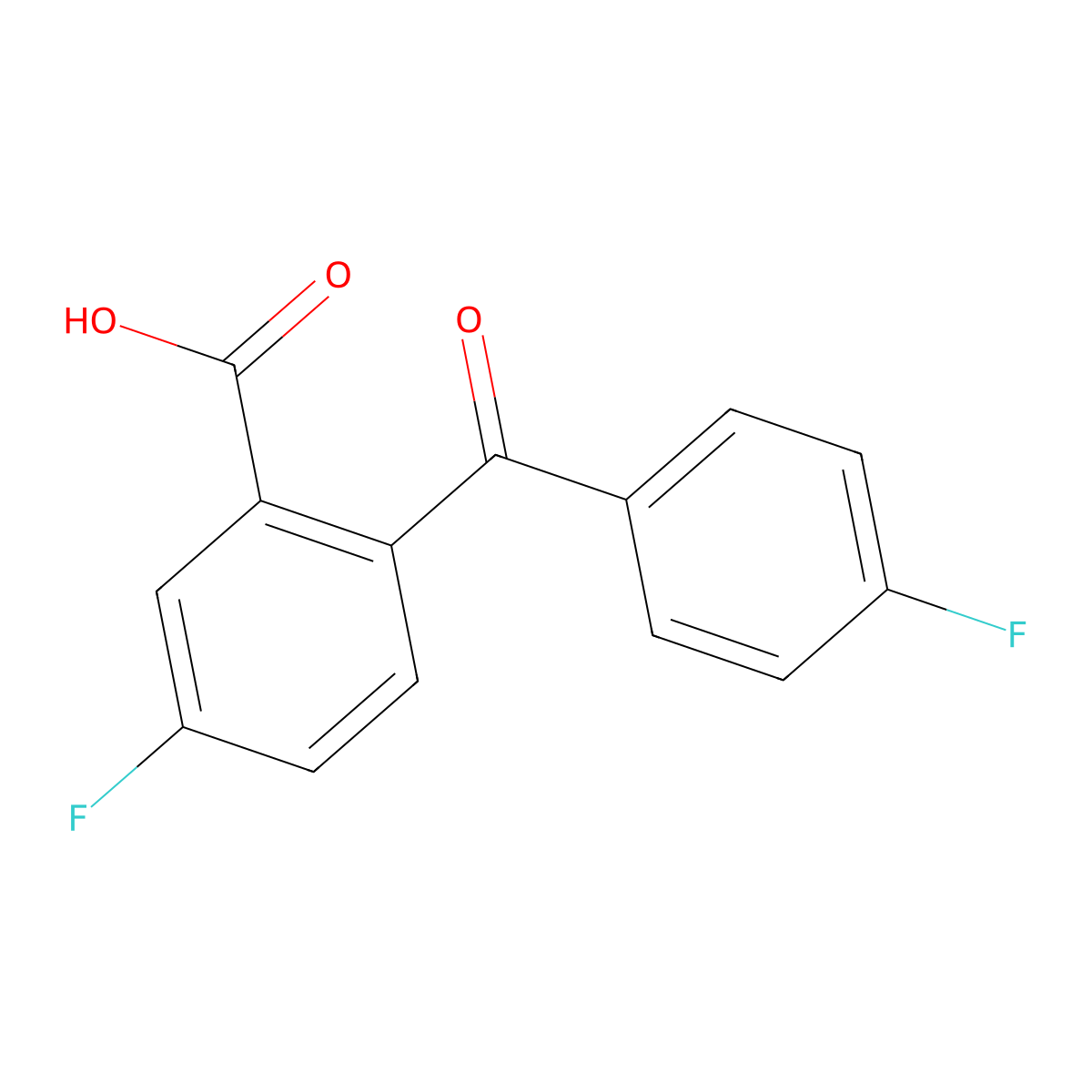 5-fluoro-2-(4-fluorobenzoyl)benzoic Acid molecular structure, CAS 338982-44-8