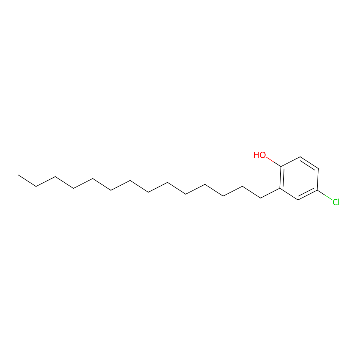 4-Chloro-2-tetradecylphenol molecular structure, CAS 33899-46-6