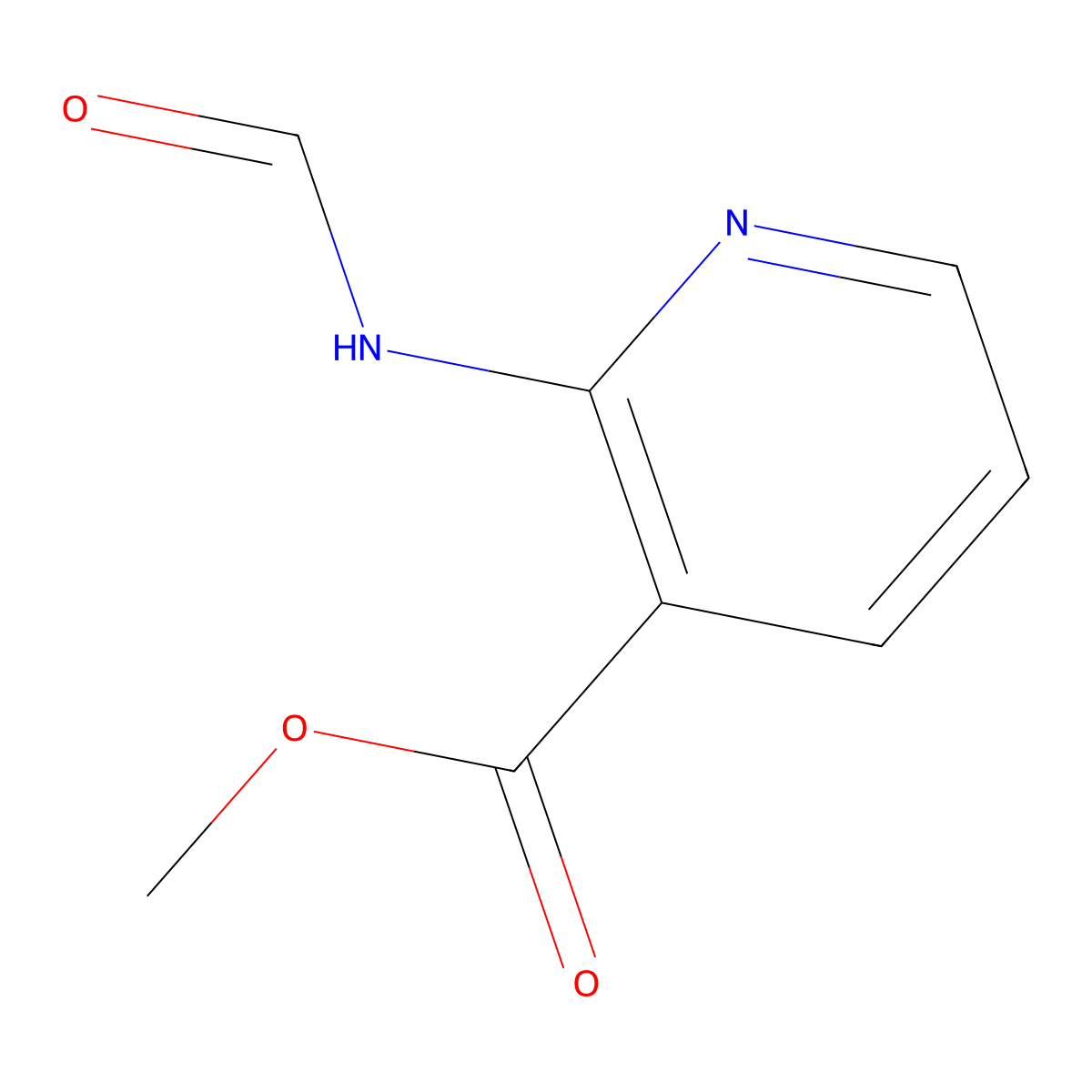 Methyl 2-formamidopyridine-3-carboxylate molecular structure, CAS 338990-71-9