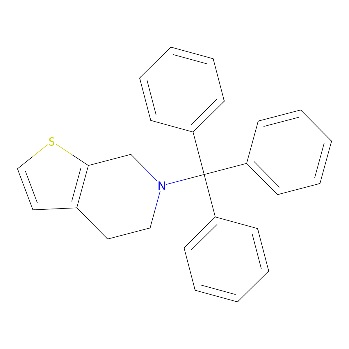 6-Trityl-4,5,6,7-tetrahydrothieno[2,3-c]pyridine molecular structure, CAS 338991-70-1
