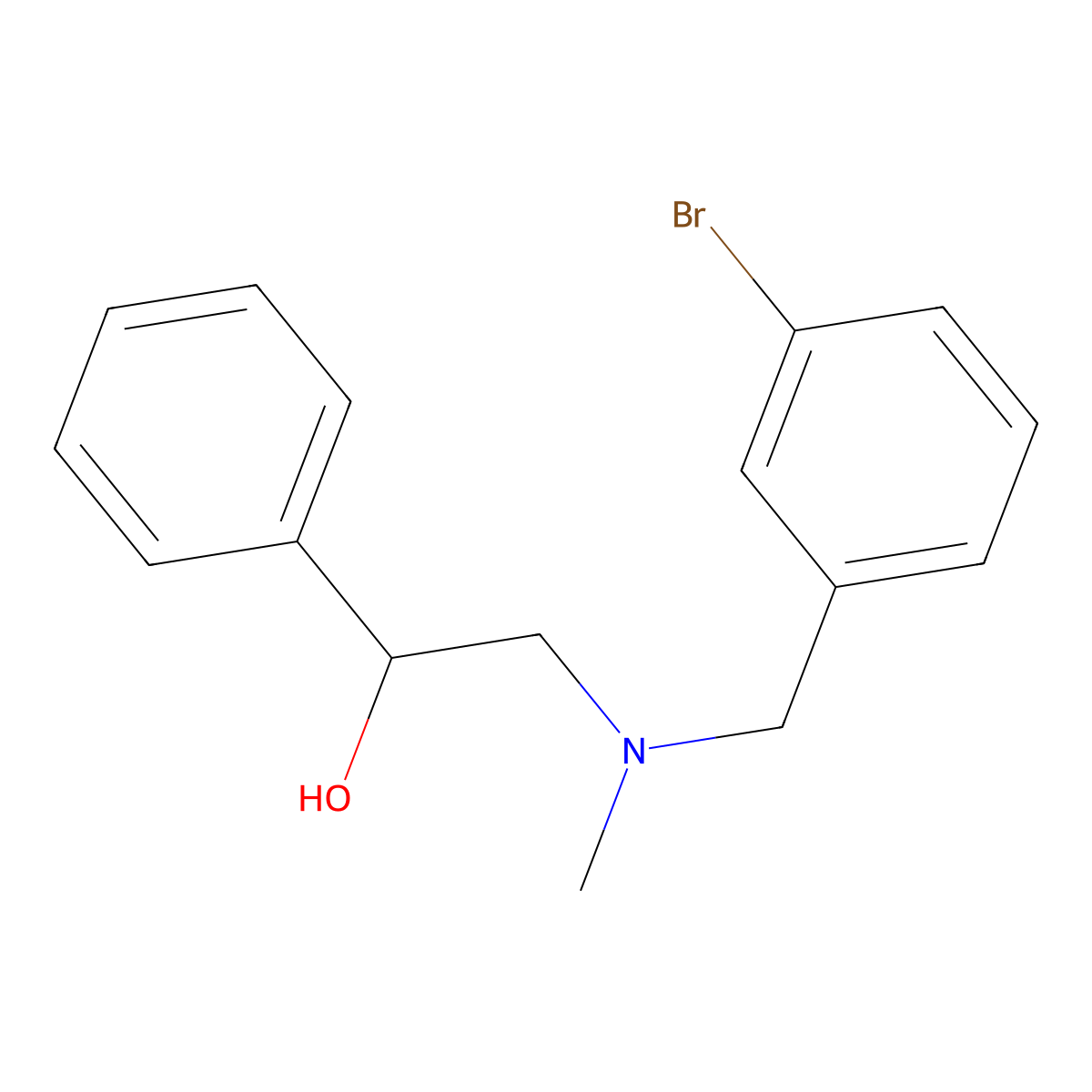 2-[(3-Bromobenzyl)(methyl)amino]-1-phenylethanol molecular structure, CAS 338998-84-8