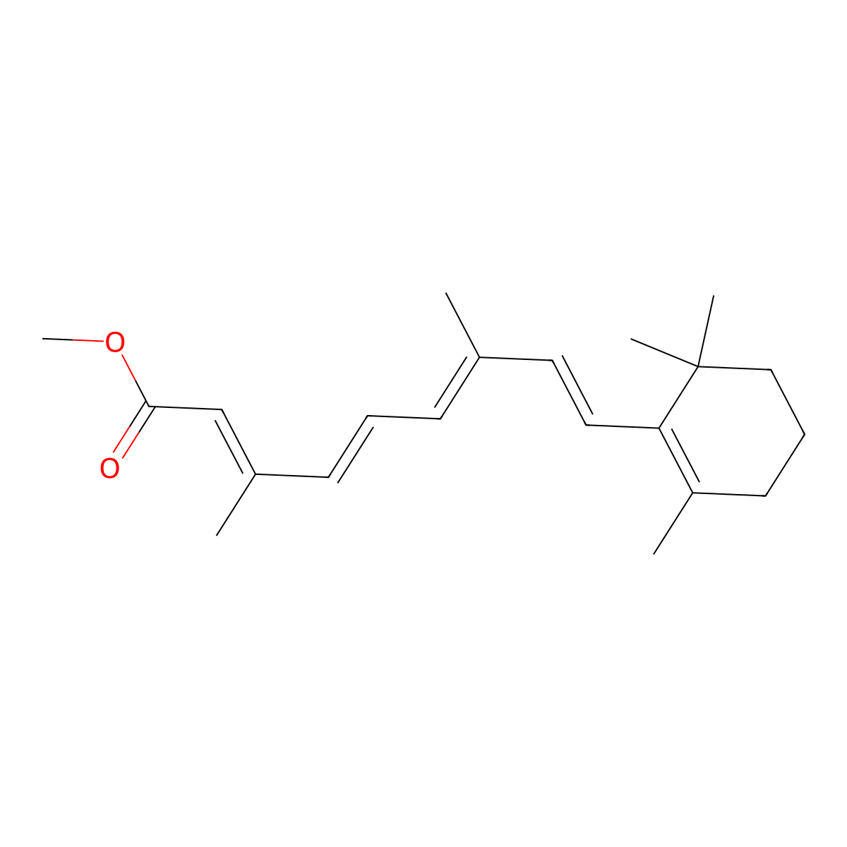 Methyl retinoate molecular structure, CAS 339-16-2