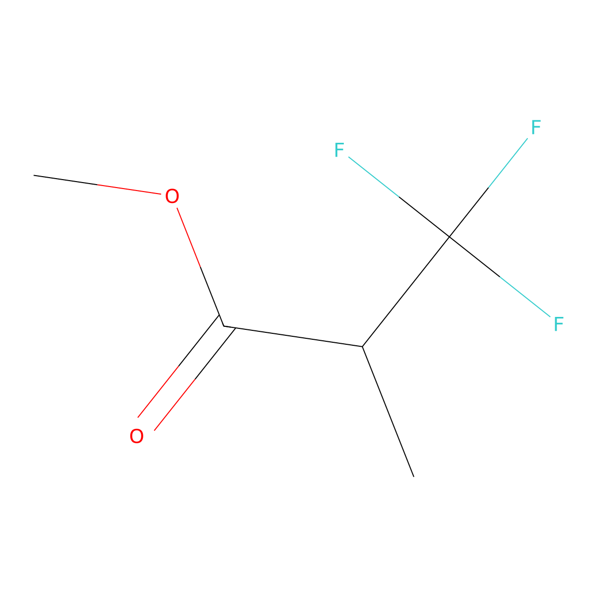 Methyl 3,3,3-trifluoro-2-methylpropanoate molecular structure, CAS 339-17-3