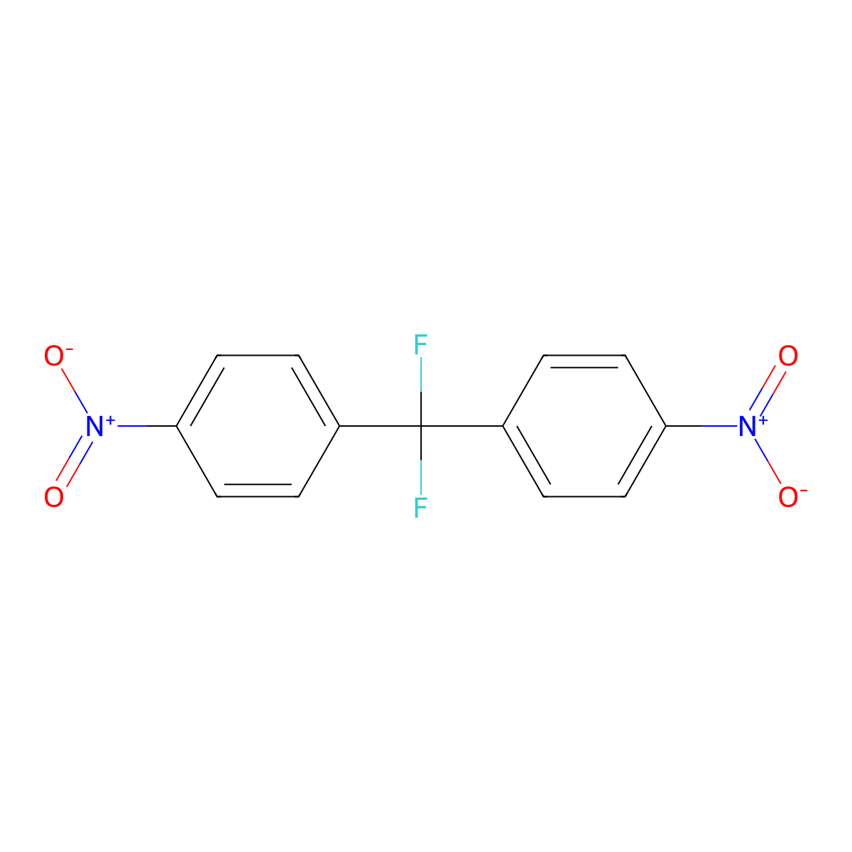 1-[Difluoro(4-nitrophenyl)methyl]-4-nitrobenzene molecular structure, CAS 339-24-2