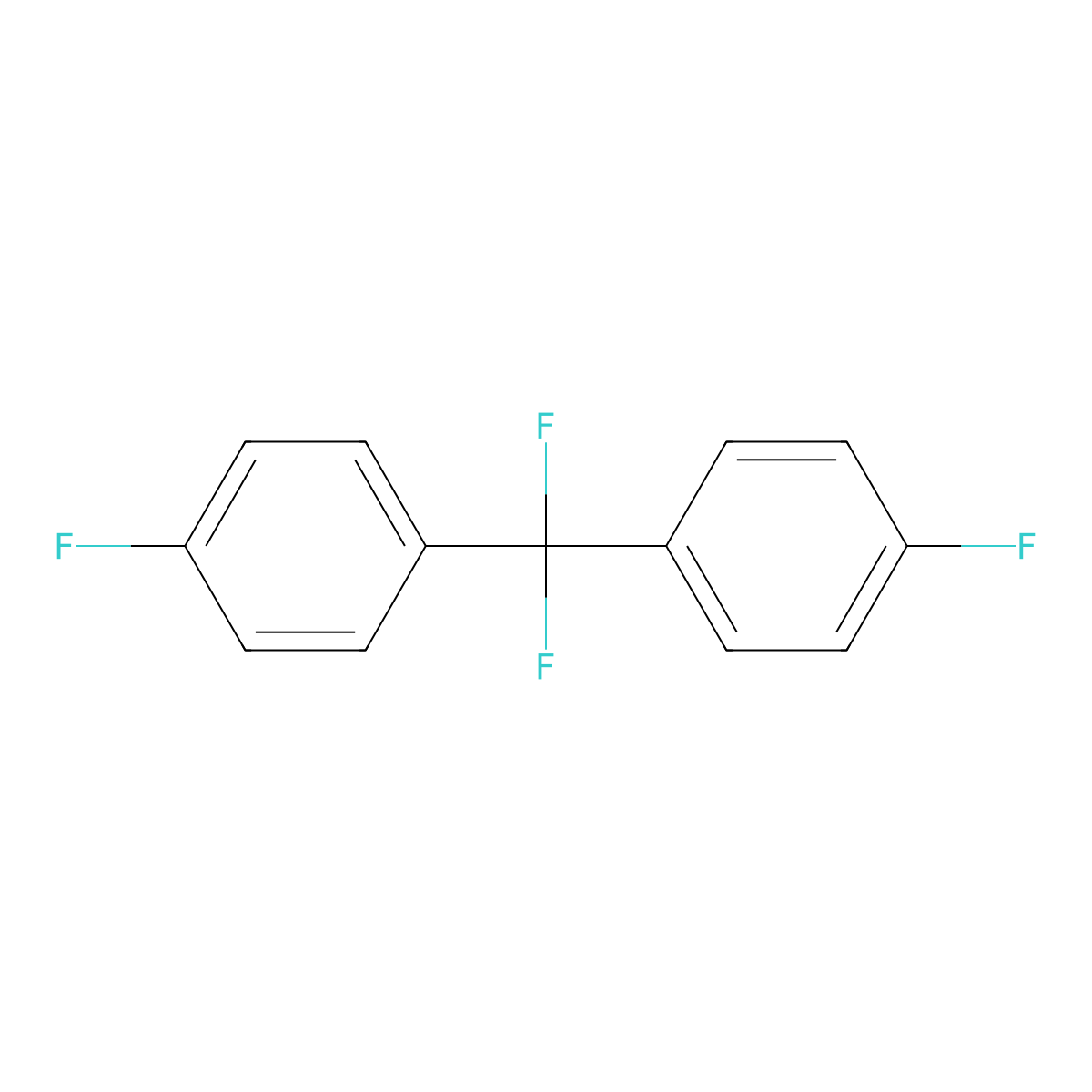 Bis(4-fluorophenyl)difluoromethane molecular structure, CAS 339-27-5