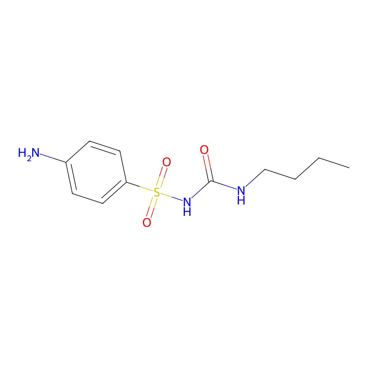 Carbutamide molecular structure, CAS 339-43-5