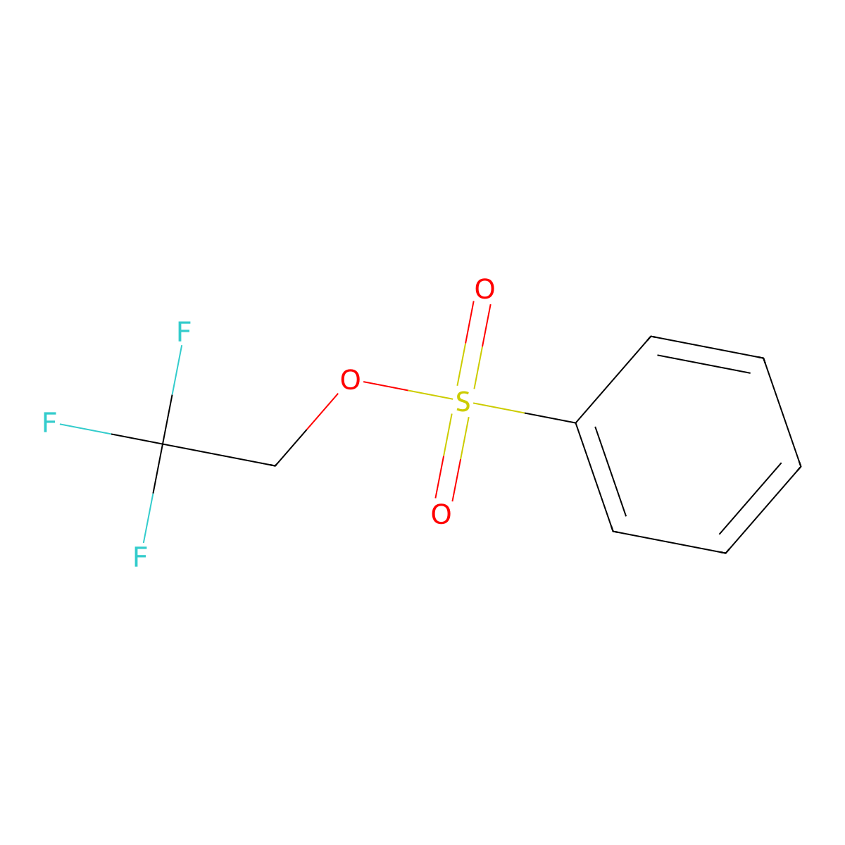 2,2,2-Trifluoroethyl benzenesulfonate molecular structure, CAS 339-48-0