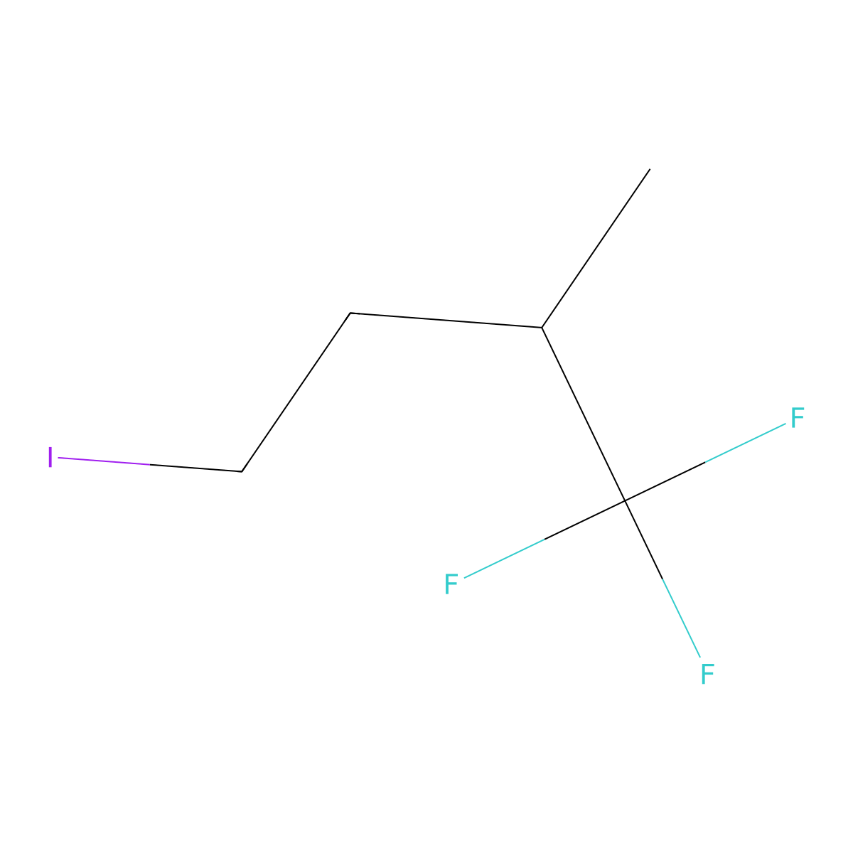 1,1,1-Trifluoro-4-iodo-2-methylbutane molecular structure, CAS 339-61-7