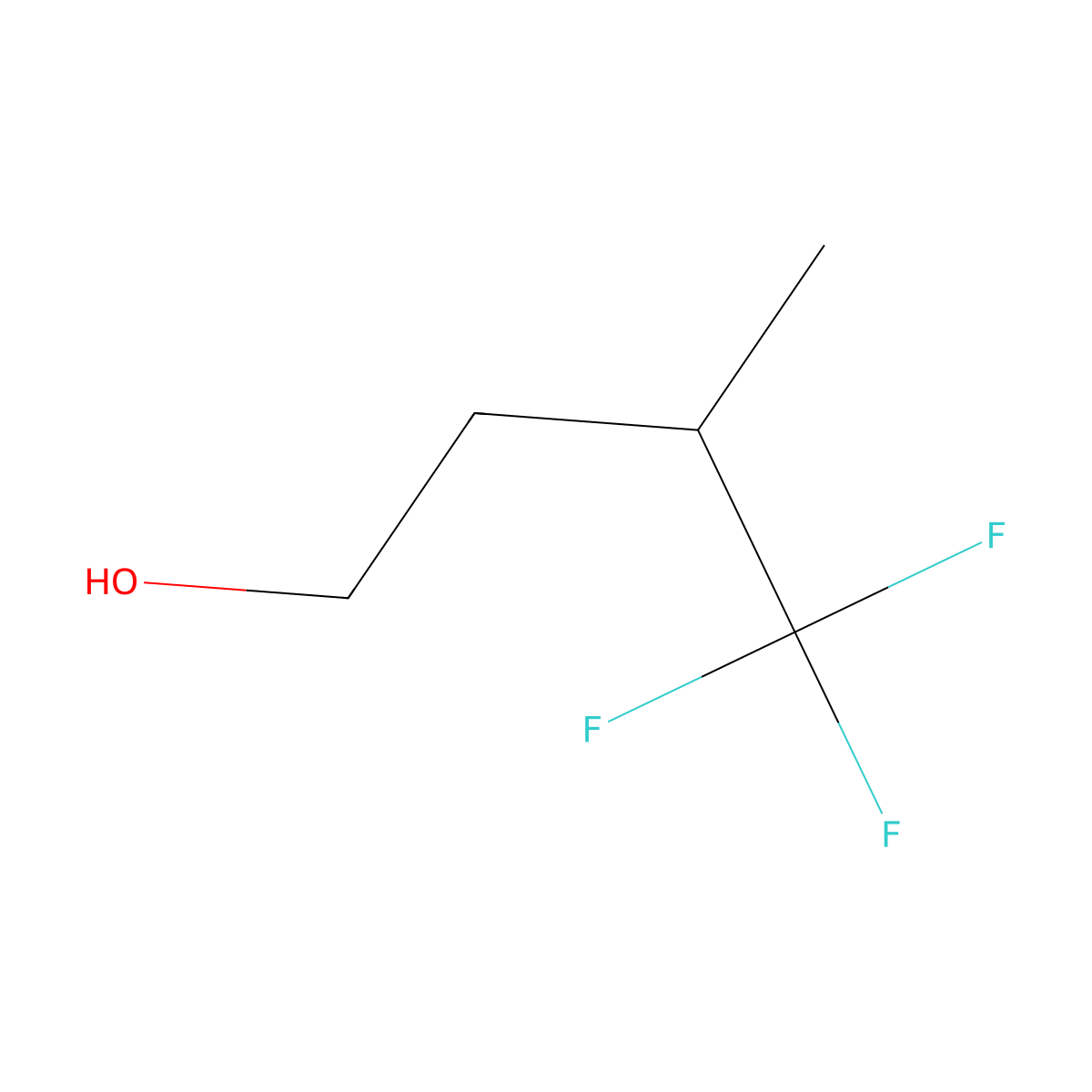 4,4,4-Trifluoro-3-methylbutan-1-ol molecular structure, CAS 339-62-8