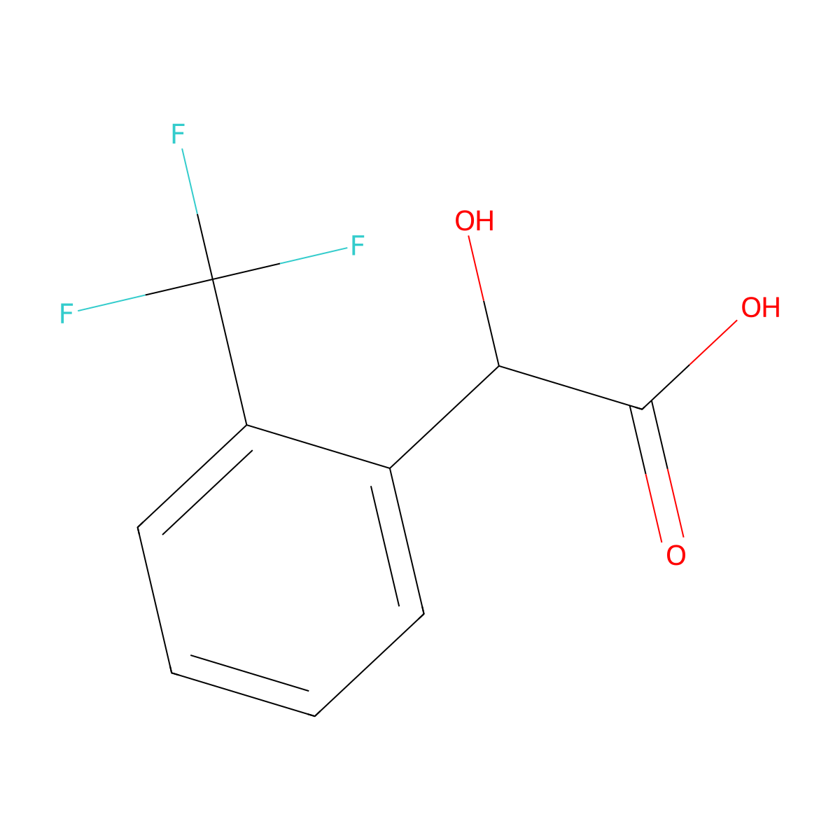 (2-(Trifluoromethyl)phenyl)glycolic acid molecular structure, CAS 339-93-5