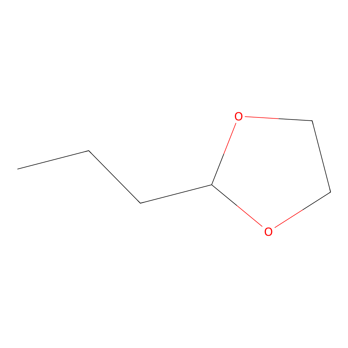 2-Propyl-1,3-dioxolane molecular structure, CAS 3390-13-4