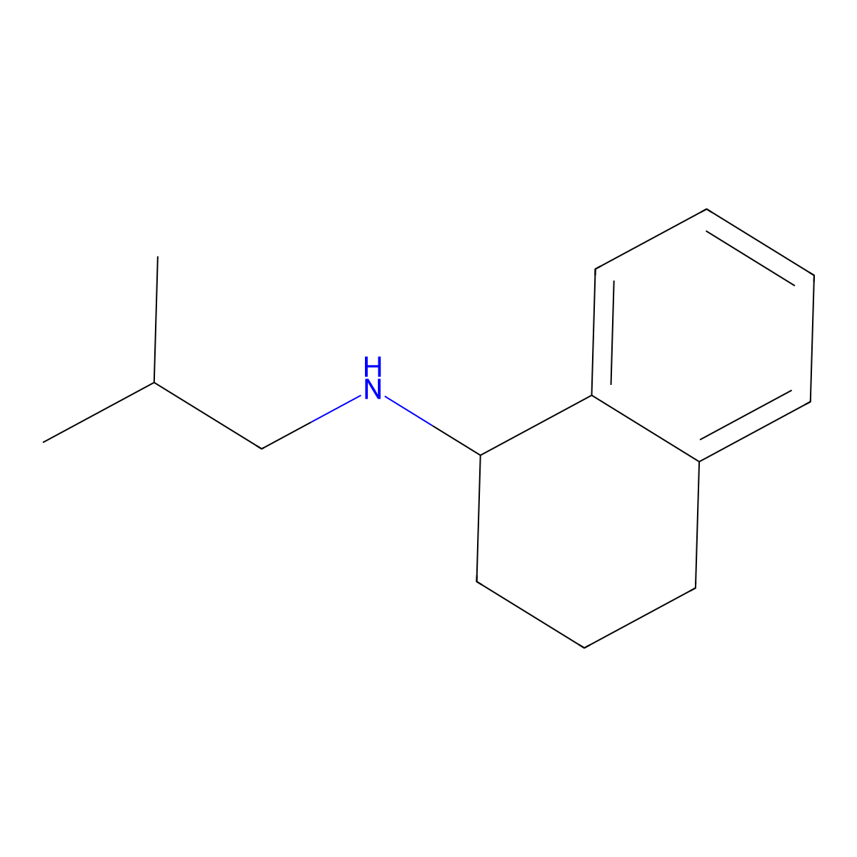 N-(2-methylpropyl)-1,2,3,4-tetrahydronaphthalen-1-amine molecular structure, CAS 339003-69-9