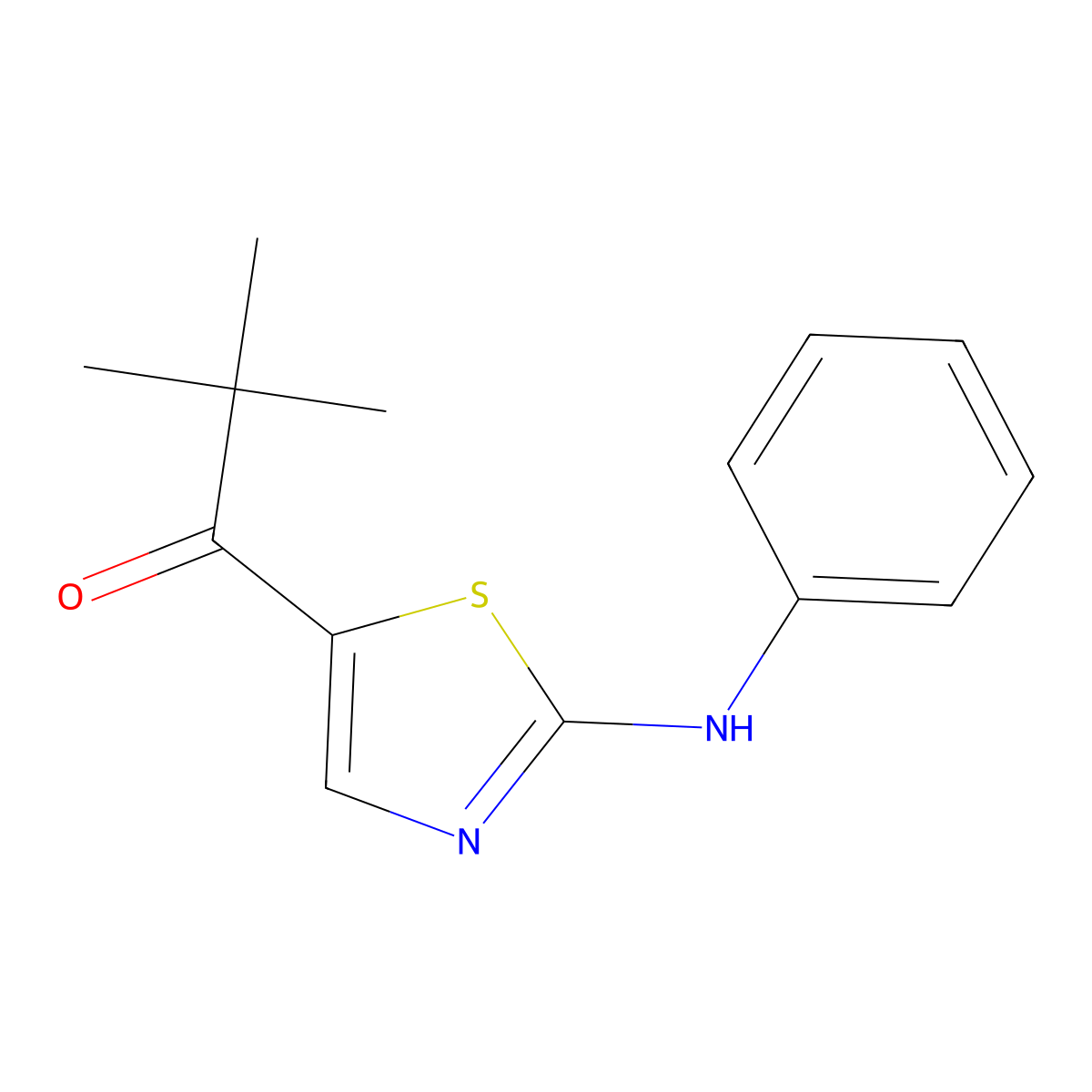 1-(2-Anilino-1,3-thiazol-5-yl)-2,2-dimethyl-1-propanone molecular structure, CAS 339008-05-8