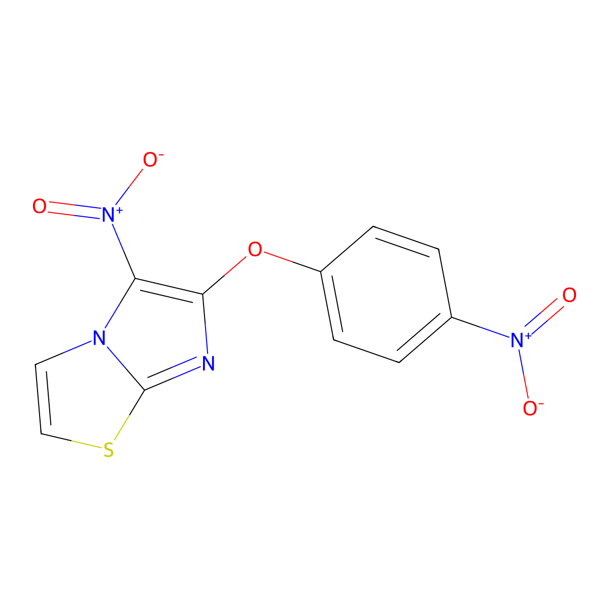 5-Nitro-6-(4-nitrophenoxy)imidazo[2,1-b][1,3]thiazole molecular structure, CAS 339008-13-8